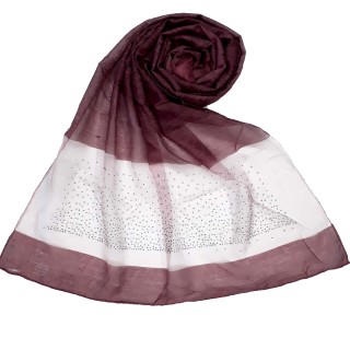 Designer Diamond Studded Tissue Hijab - Pink